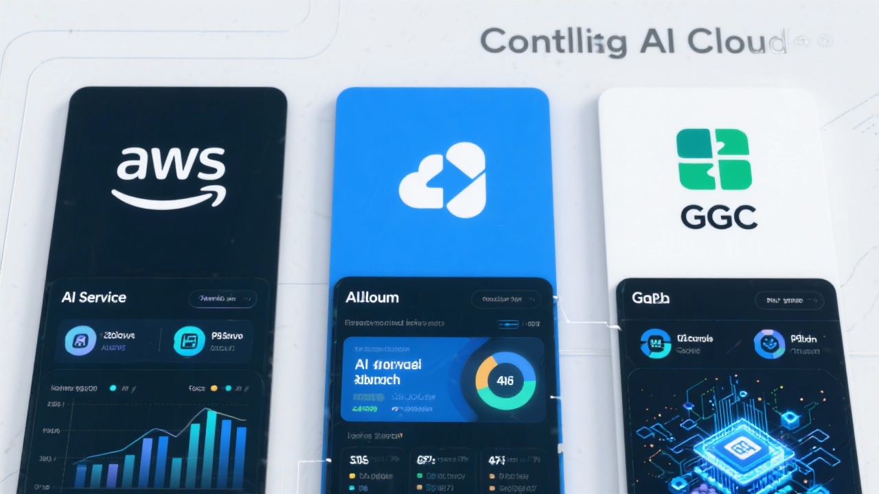 2025년 기준 AWS, Azure, GCP 클라우드 플랫폼별 AI 지원 기술 비교 그래픽