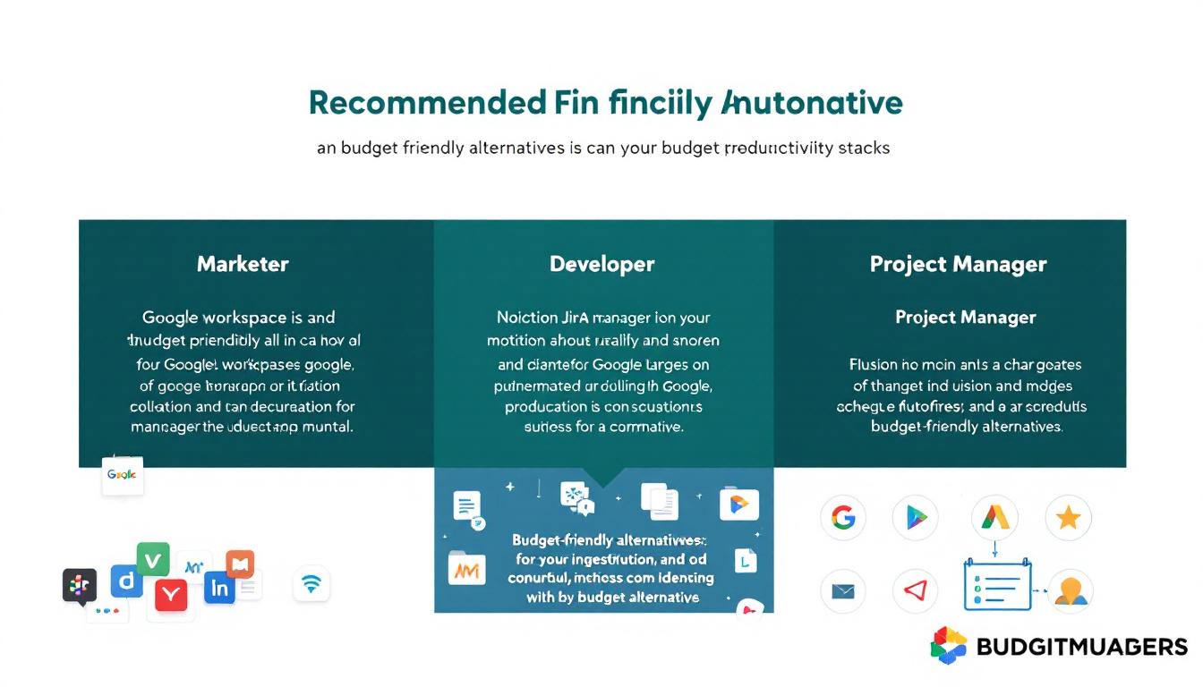 마케터, 개발자, 기획자별 맞춤형 생산성 스택과 예산별 추천 조합 이미지