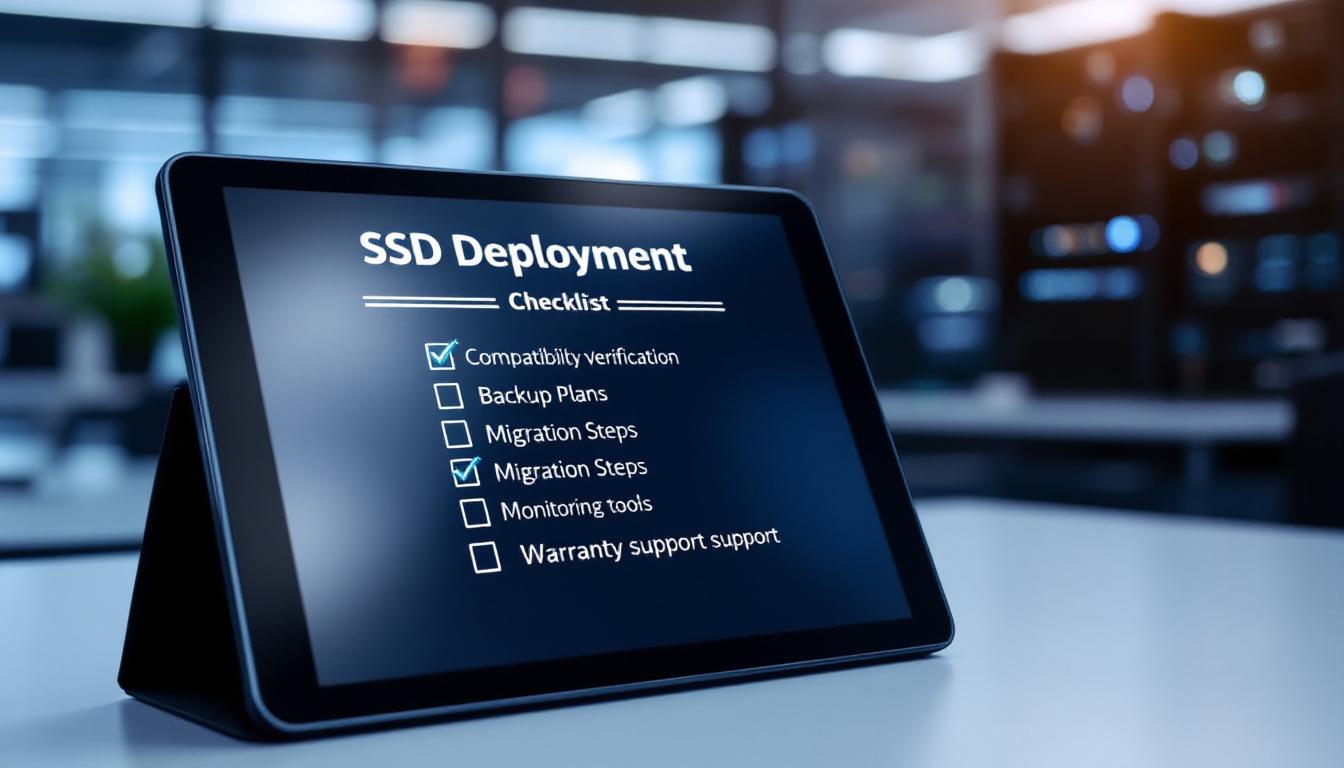 SSD 도입 전 체크리스트를 확인하는 IT 실무자의 모습