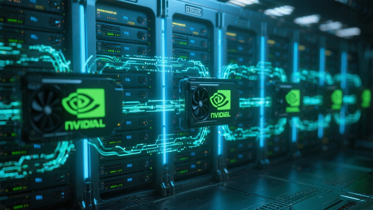 AI 및 머신러닝 워크로드 증가에 따른 고성능 GPU 서버 및 전력 효율성을 강조하는 이미지