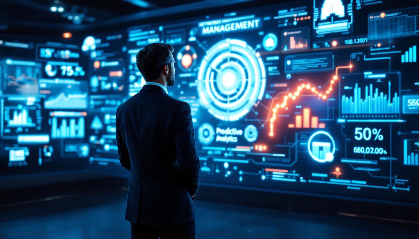 AI 네트워크 관리의 예측과 자동화 기능을 설명하는 이미지