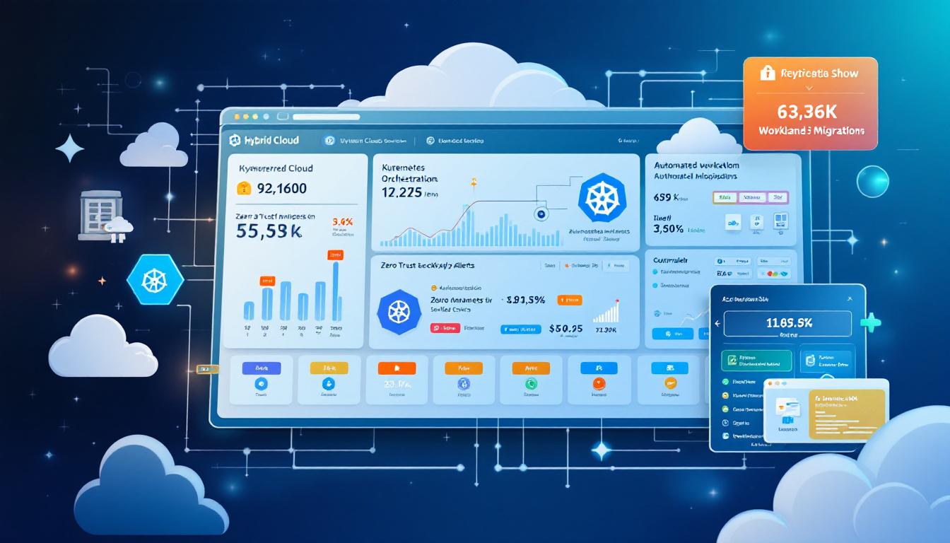 쿠버네티스 오케스트레이션과 제로 트러스트 보안을 구현하는 하이브리드 컴퓨팅 대시보드 화면