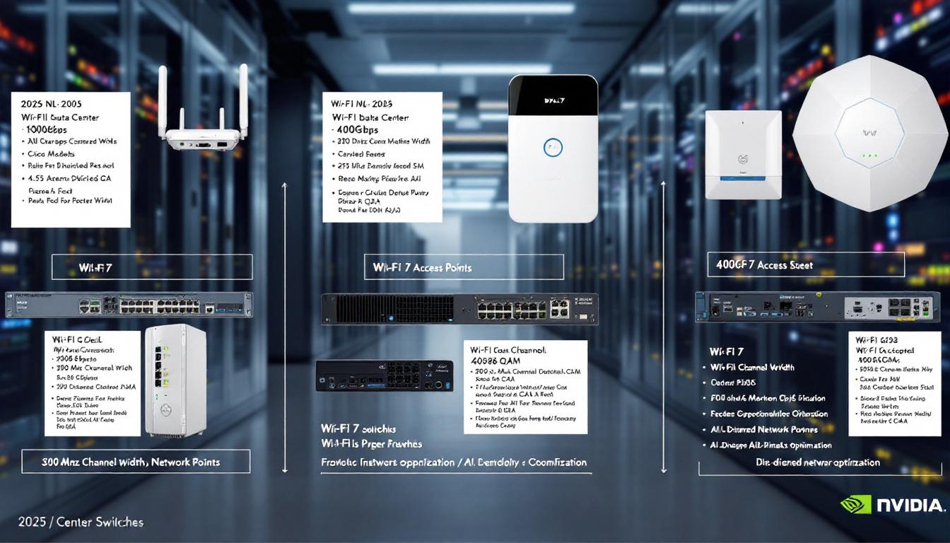 시스코, 델, 엔비디아 2025년 최신 데이터센터 스위치 및 Wi-Fi 7 무선 AP 제품 소개