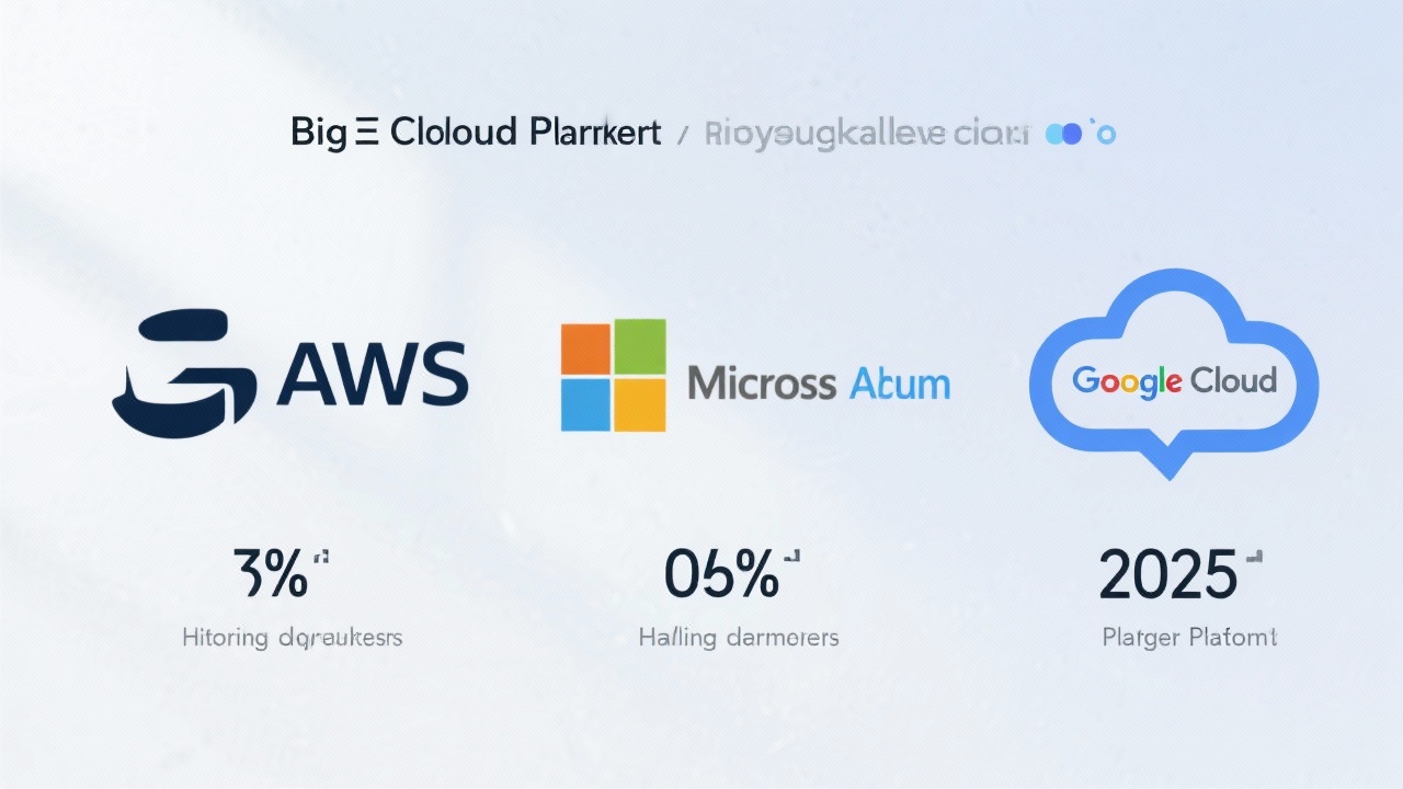 AWS, Azure, GCP의 로고와 시장 점유율 및 채용 수요를 비교하는 이미지