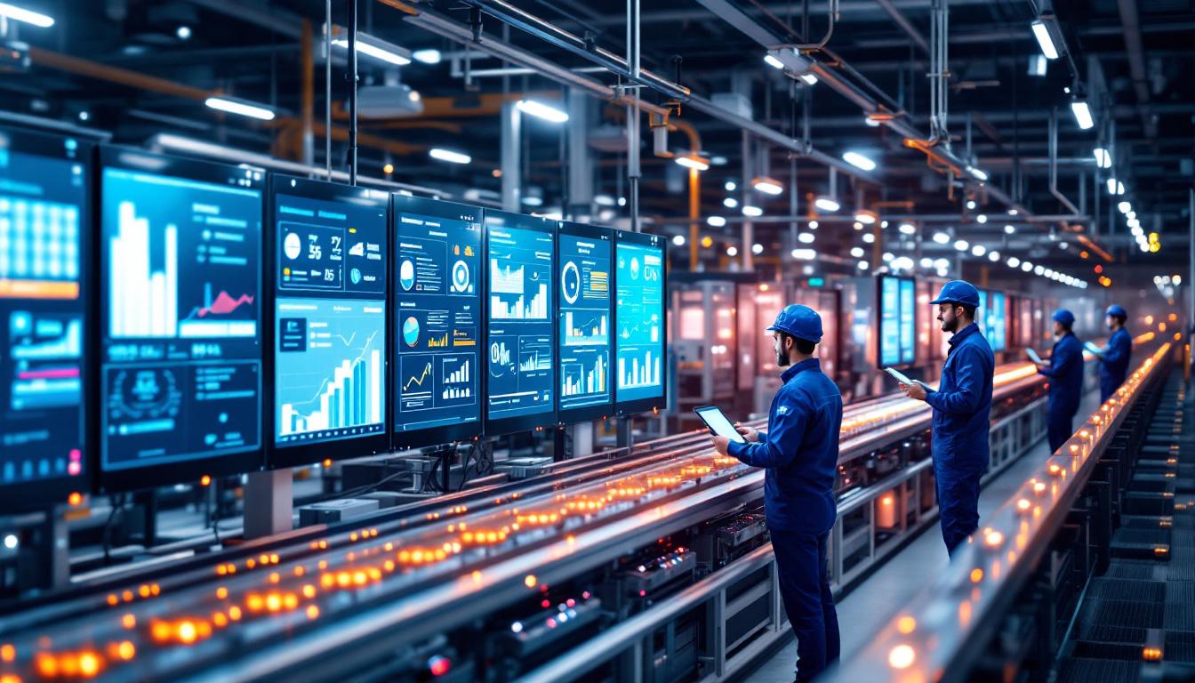 스마트팩토리 내 IoT 센서와 엣지 컴퓨팅을 활용한 실시간 품질 관리 장면