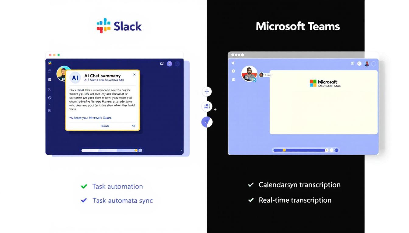 Slack과 Microsoft Teams 협업 도구 AI 기능 비교 이미지